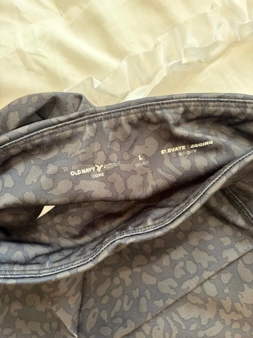 Old Navy Girls' Dark Gray Leopard Print Leggings